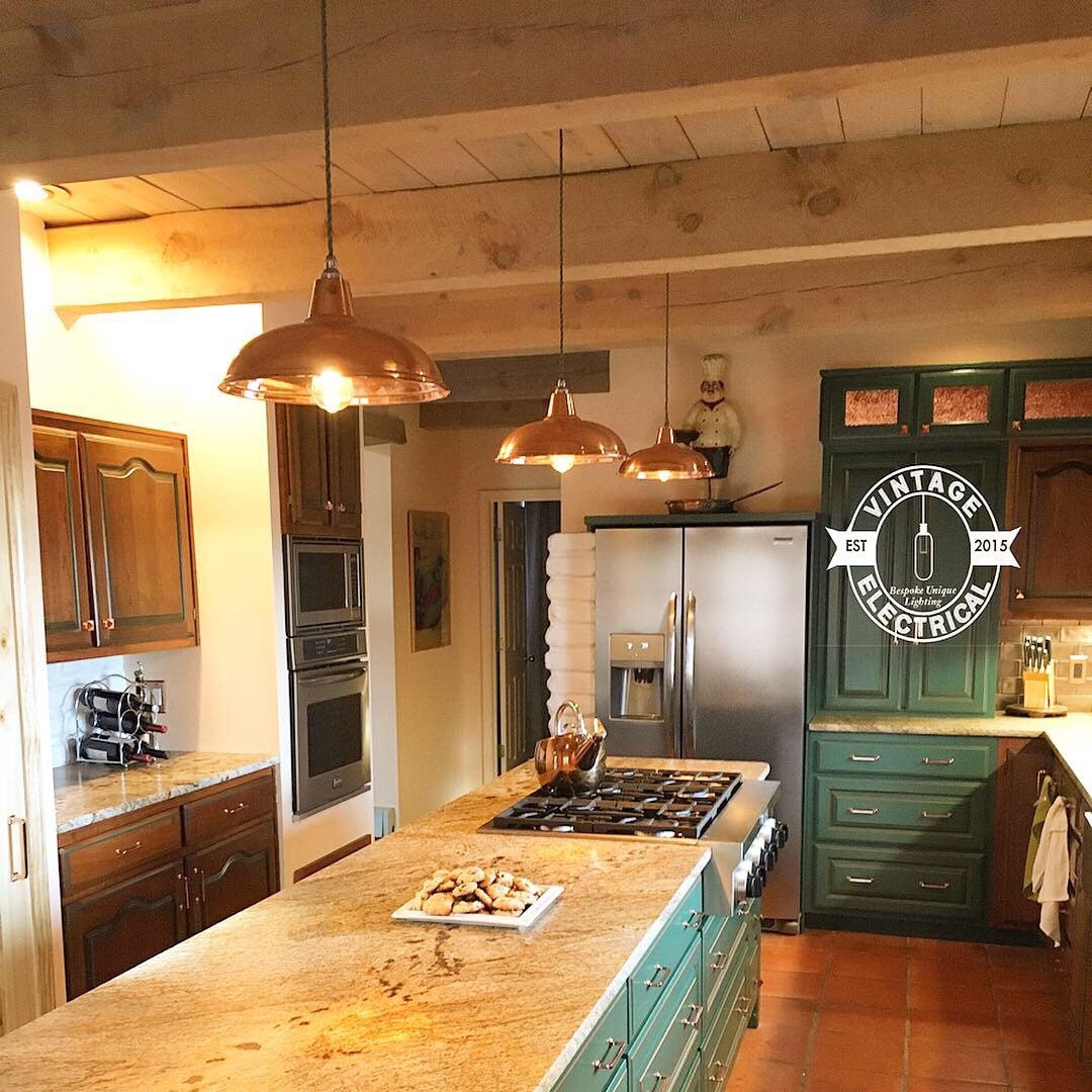 Sedgeford ~ Solid Copper Lampshade Pendant Set Ceiling Light ~ 12.5 Inch