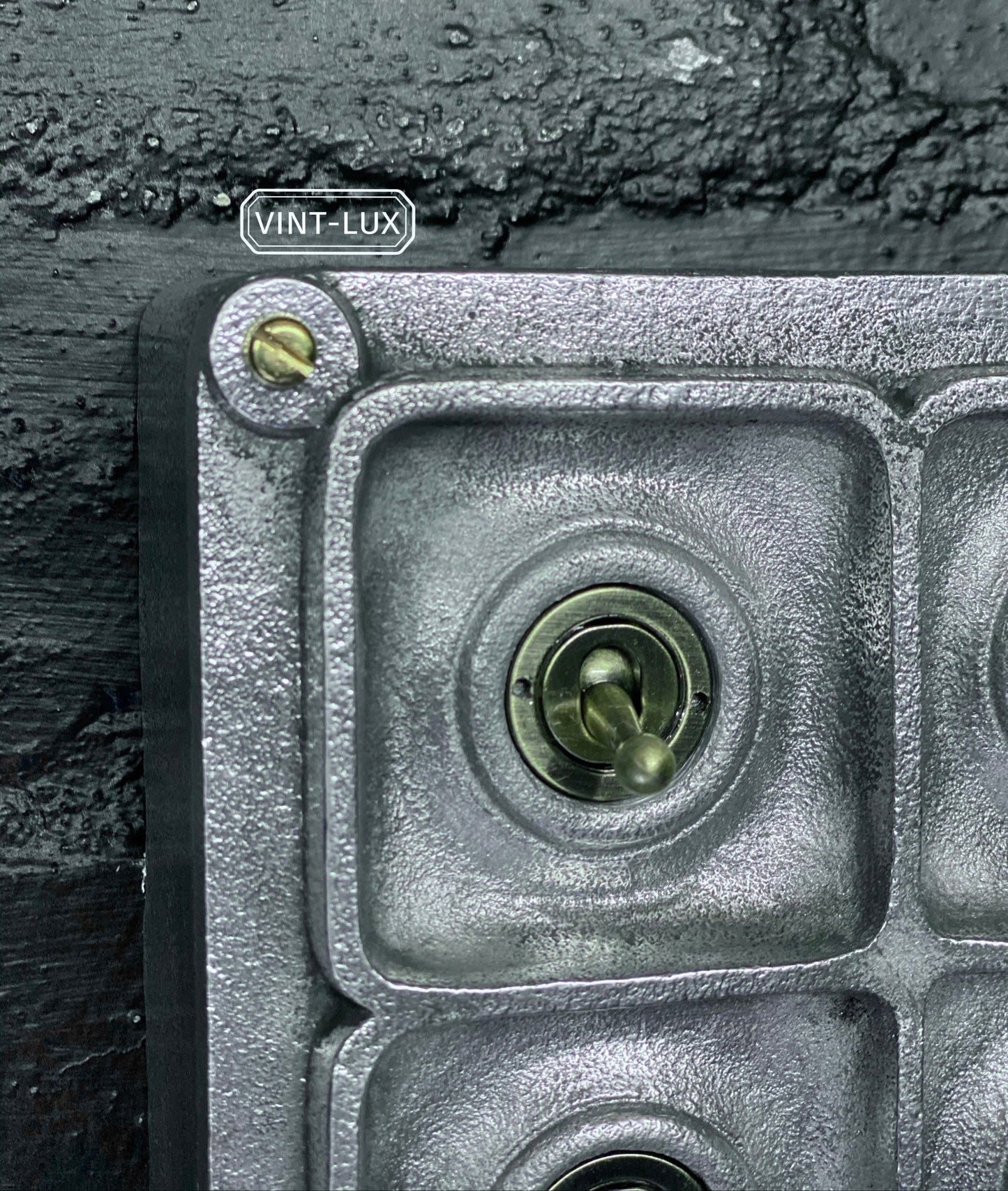 4 Gang 2 Way Solid Cast Metal Conduit Light Switch Industrial - BS EN Approved Vintage Crabtree 1950’s Style