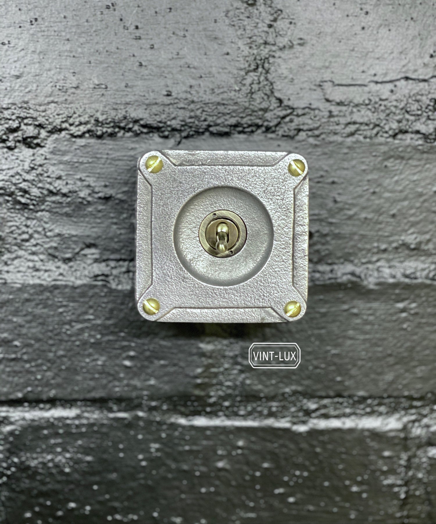 Single Gang 2 Way Conduit Surface Mount Light Switch Solid Cast Metal Industrial ~ BS EN Approved Vintage Crabtree 1950’s Style