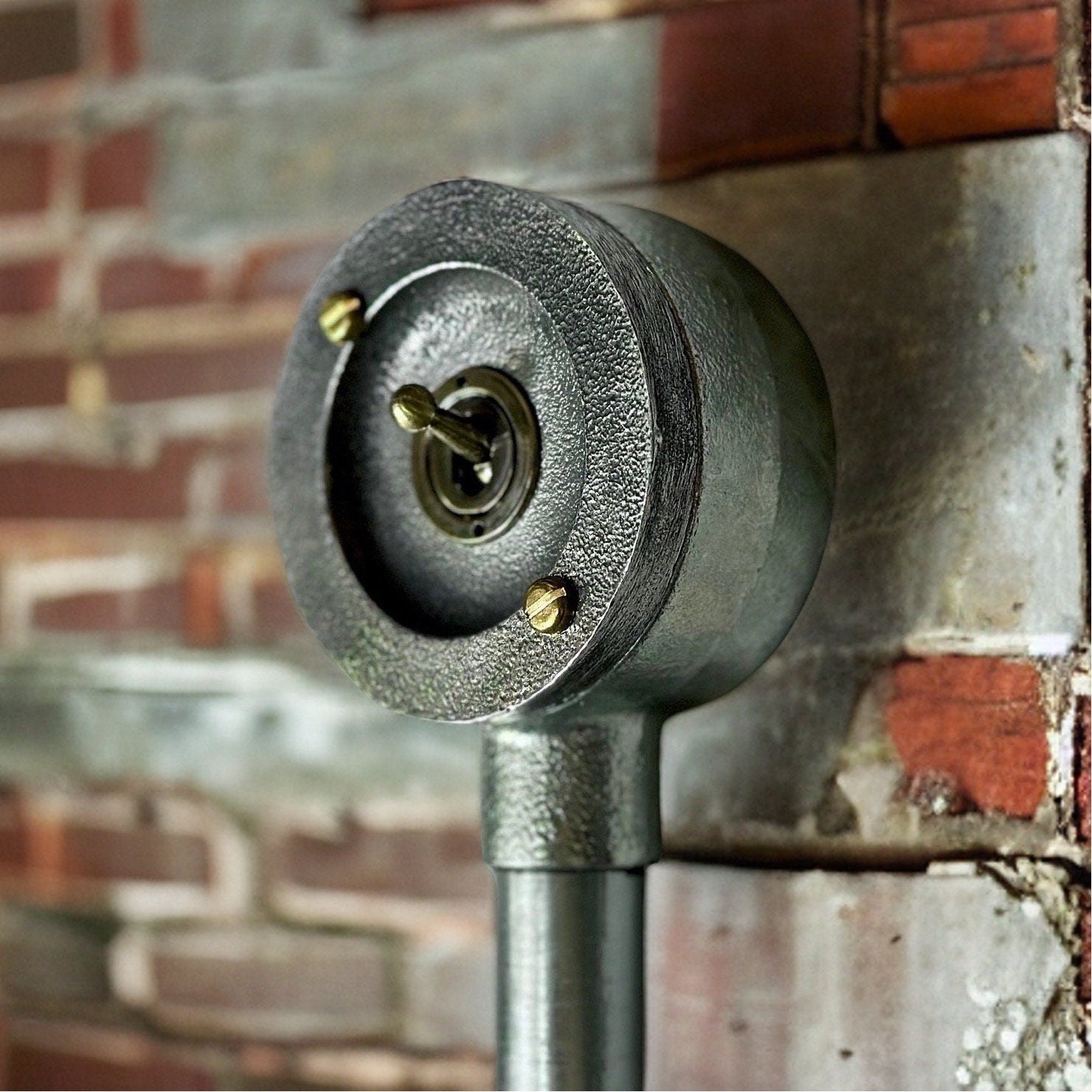 Single Gang Solid Cast Conduit Metal Conduit Light Switch Industrial 2 Way - BS EN Approved Vintage Crabtree 1950’s Style