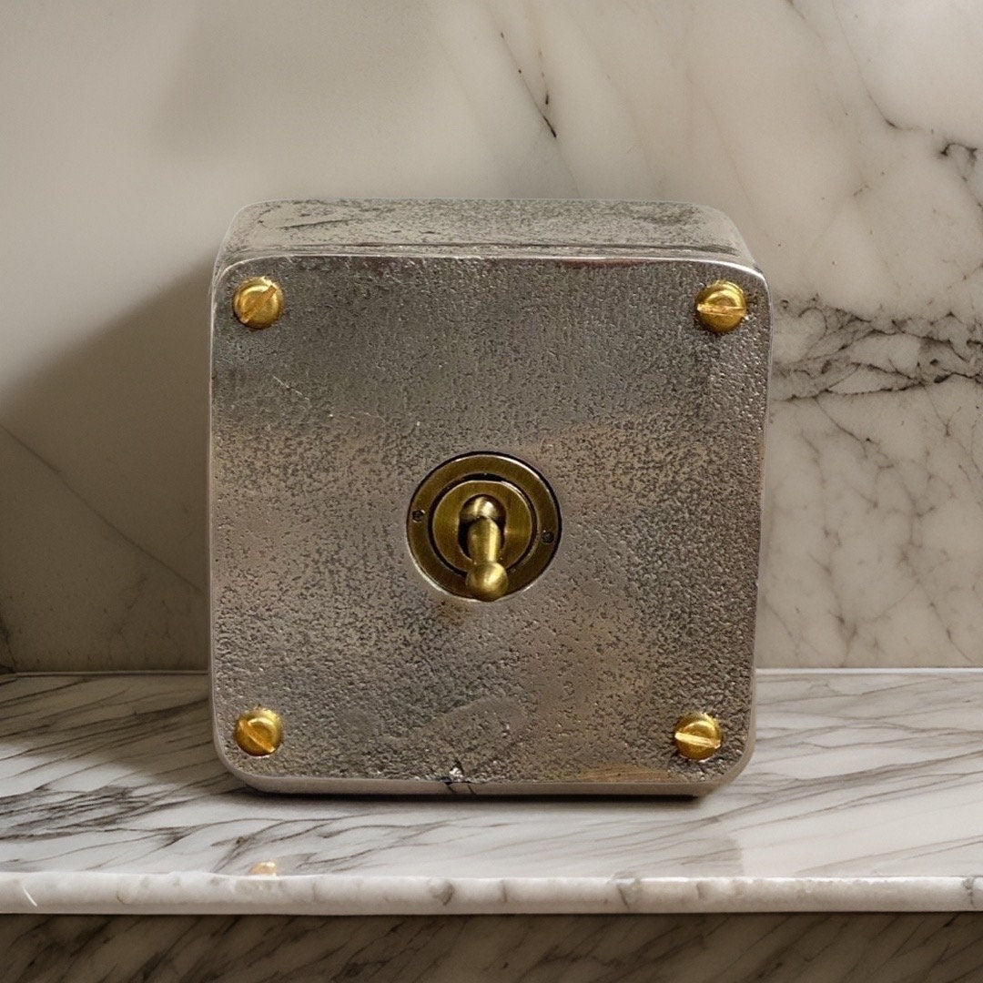 Single Gang Solid Cast Metal Conduit Light Switch Industrial 2 Way - BS EN Approved Vintage Crabtree 1950’s Style