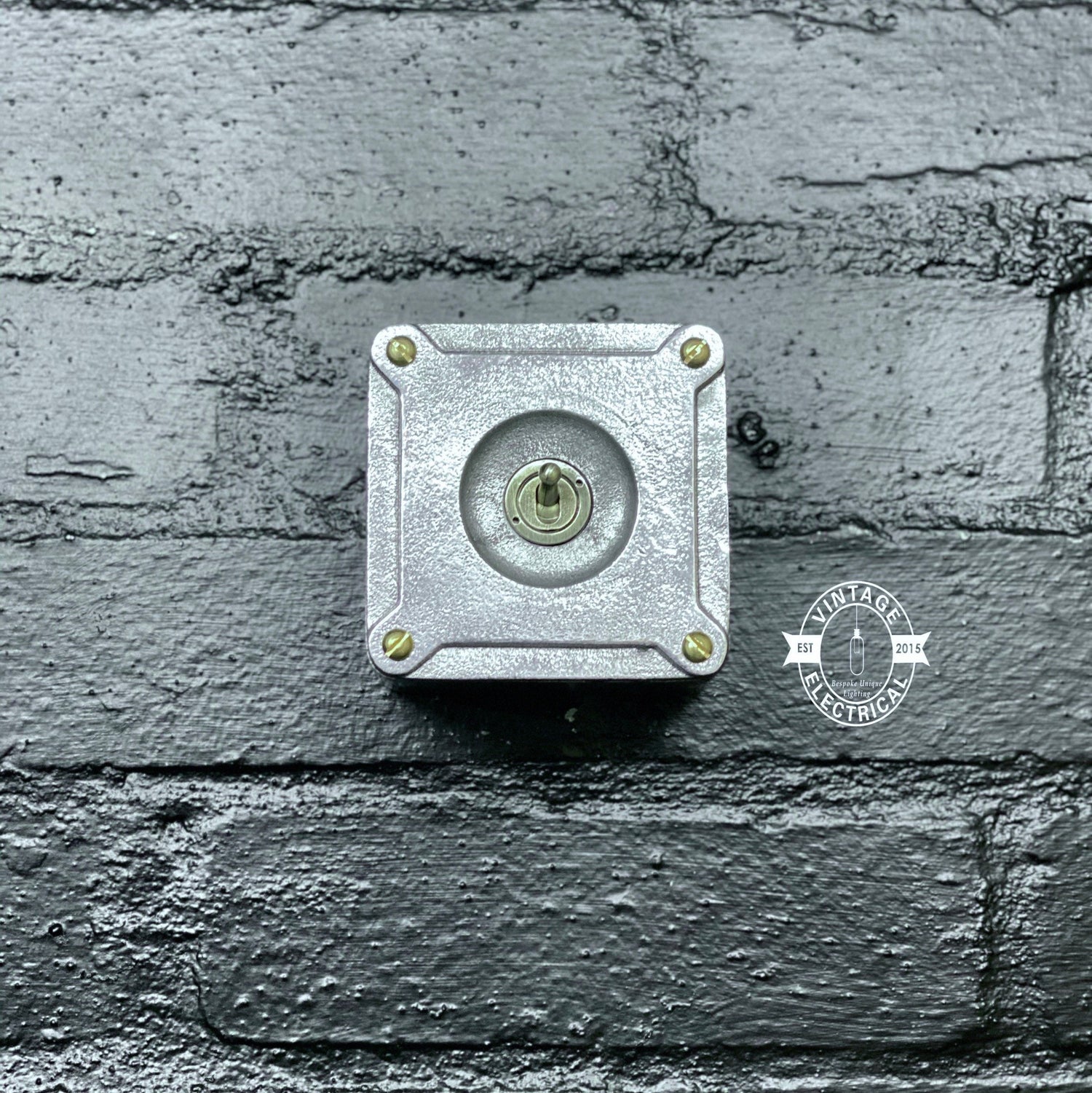 XL Single Gang Solid Cast Metal Conduit Light Switch Industrial 2 Way - BS EN Approved Vintage Crabtree 1950’s Style