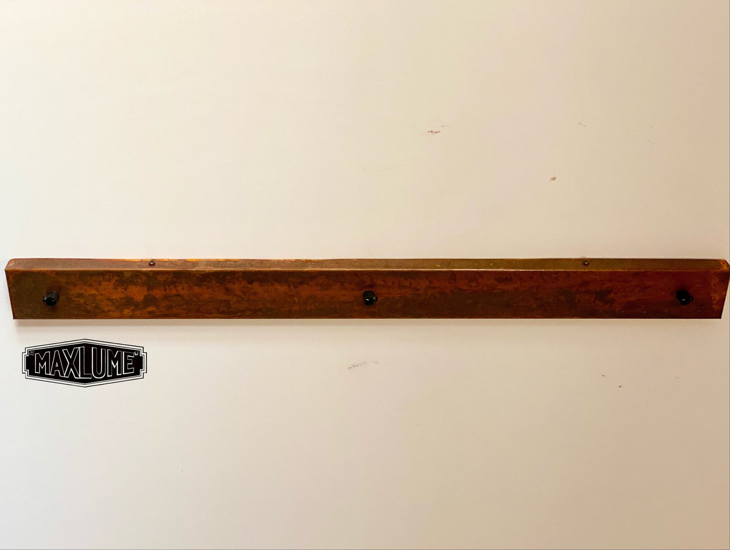 Rectangular 3 Outlet Ceiling Rose Solid Steel Rusted