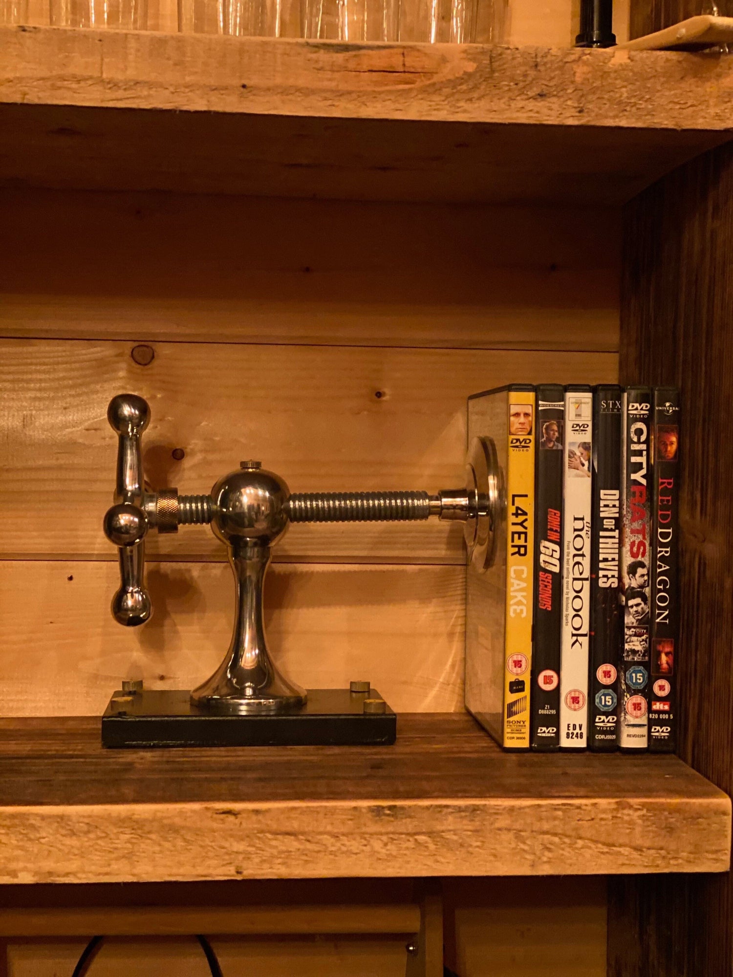 Windlass Bookend Retro Book DVD Organizer