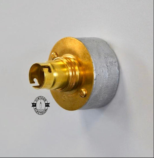 Briston ~ Brass Single Industrial Bakelite Wall Fitting | Ceiling Bathroom | Kitchen Light