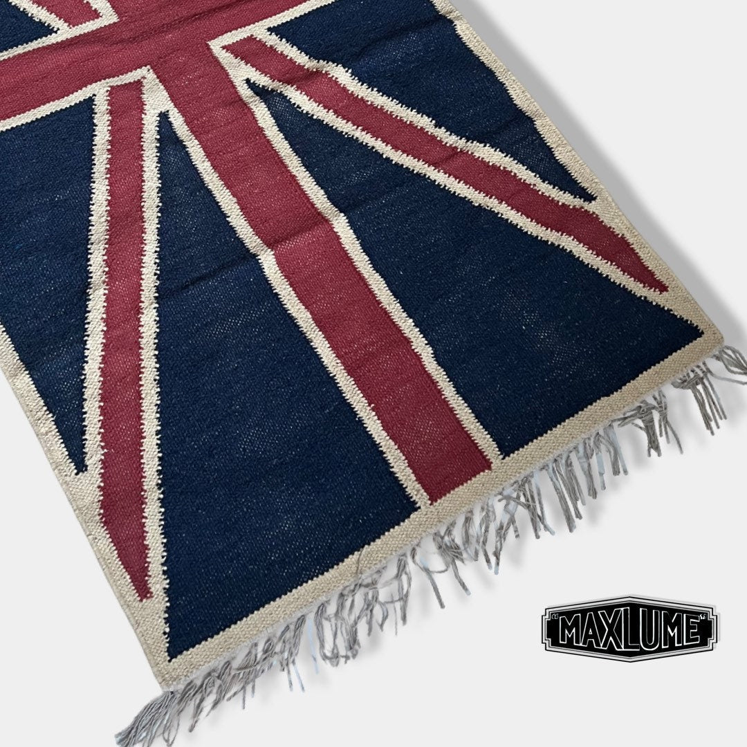 Hand knotted Reversible British Union Jack Jubilee Rug