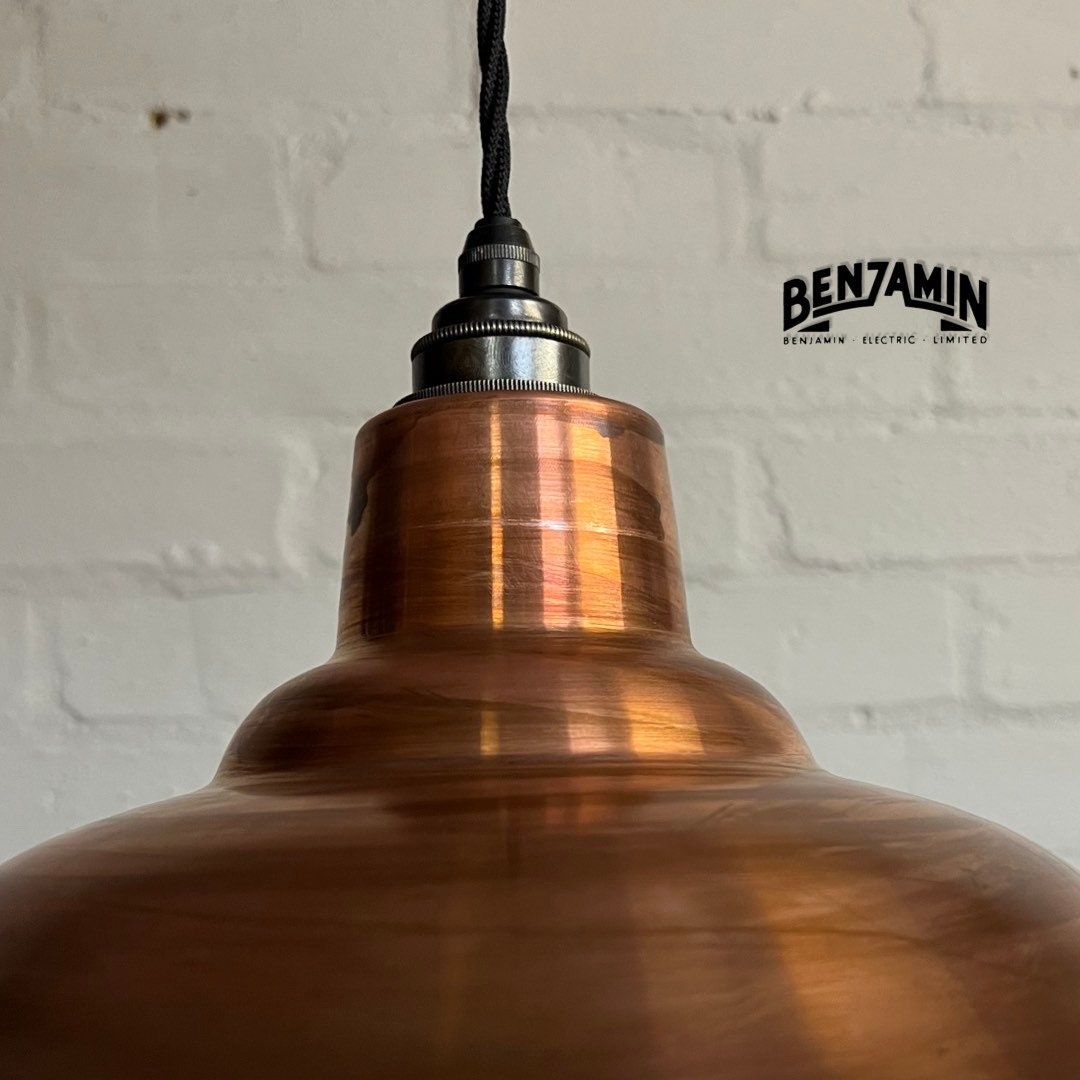 Bawsey ~ Antique Copper Industrial factory shade light ~ 16 Inch