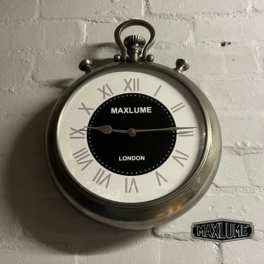 Maxlume ~ Fob Watch Clock Nautical Industrial Solid Cast ~ 12 Inch