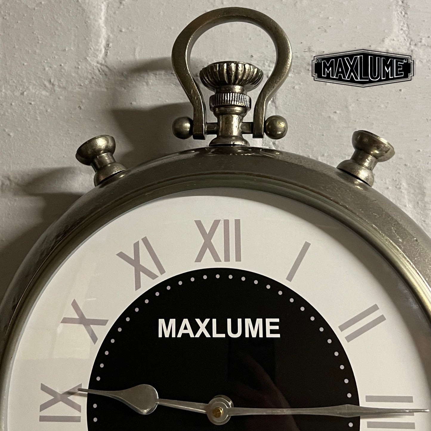 Maxlume ~ Fob Watch Clock Nautical Industrial Solid Cast ~ 12 Inch