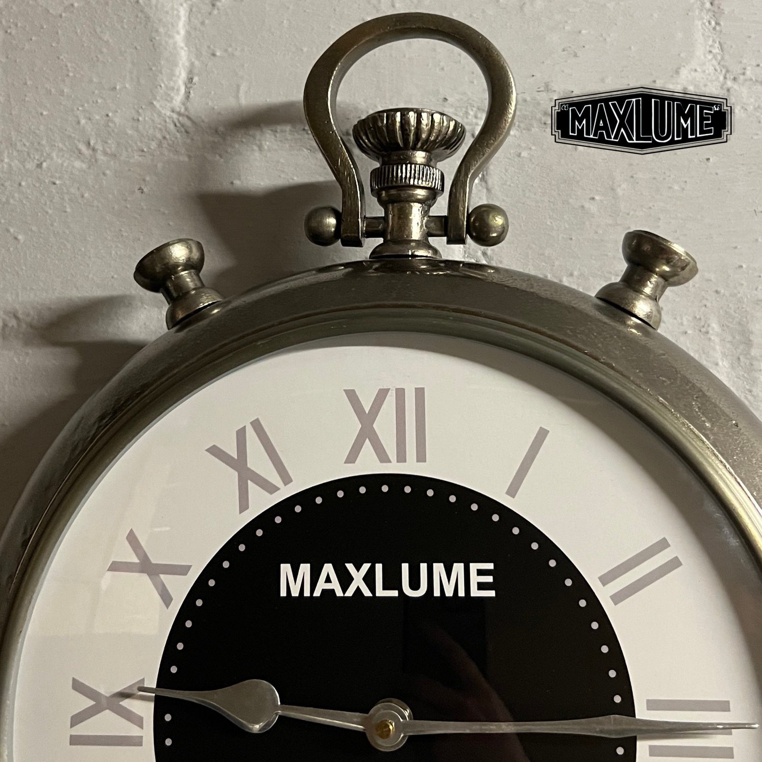 Maxlume ~ Fob Watch Clock Nautical Industrial Solid Cast ~ 12 Inch