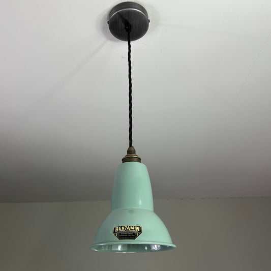 Alby ~ Pistachio Green Shade Pendant Set Light ~ 6 Inch