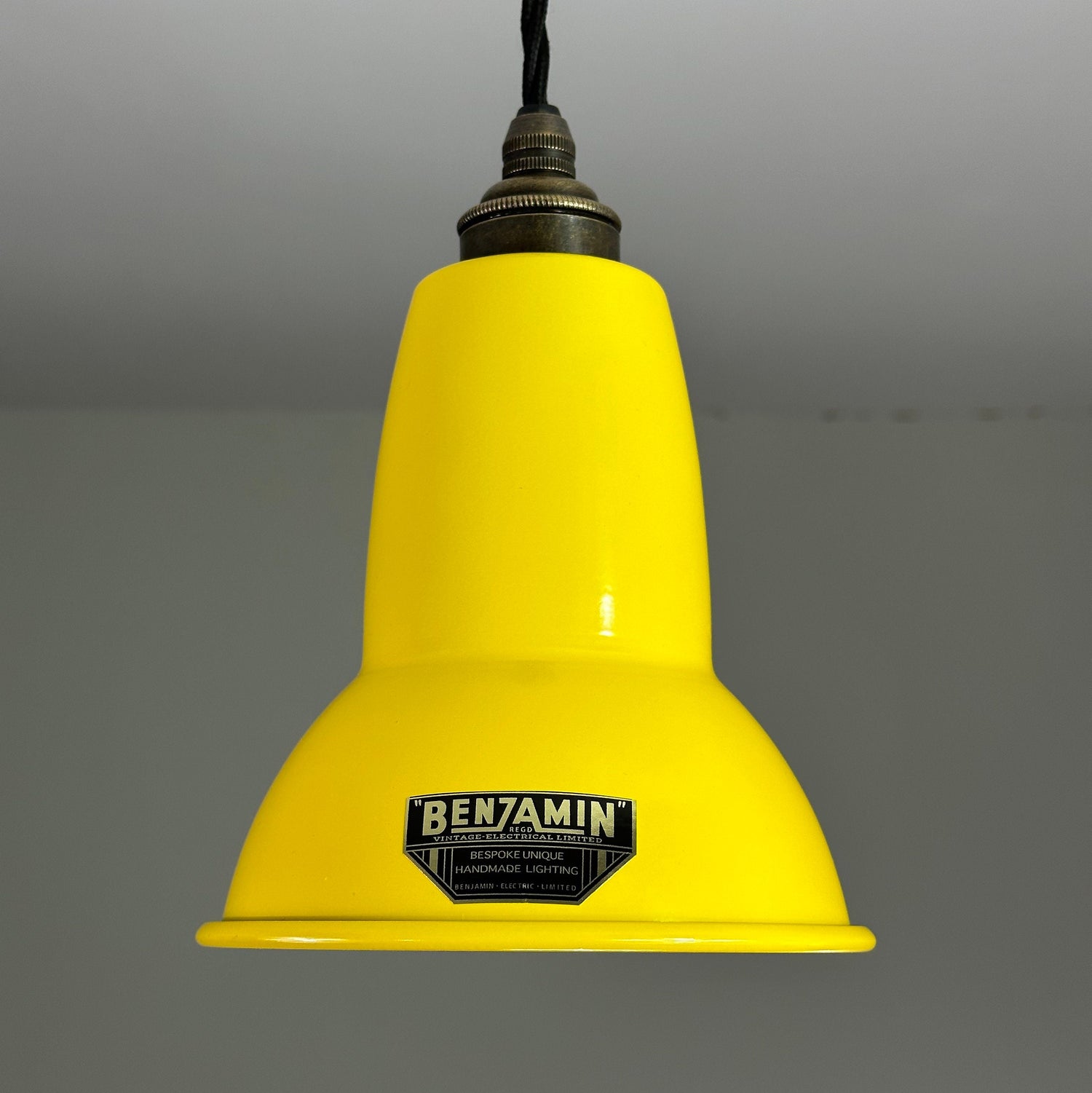 Alby ~ Summer Yellow Shade Pendant Set Light ~ 6 Inch