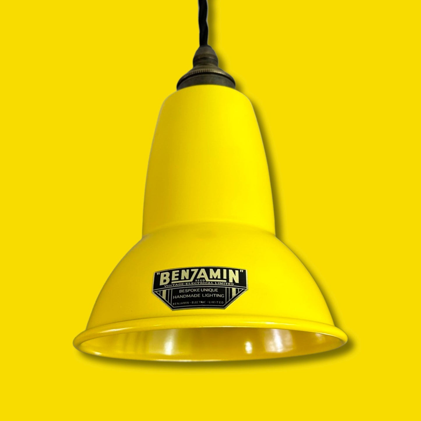 Alby ~ Summer Yellow Shade Pendant Set Light ~ 6 Inch