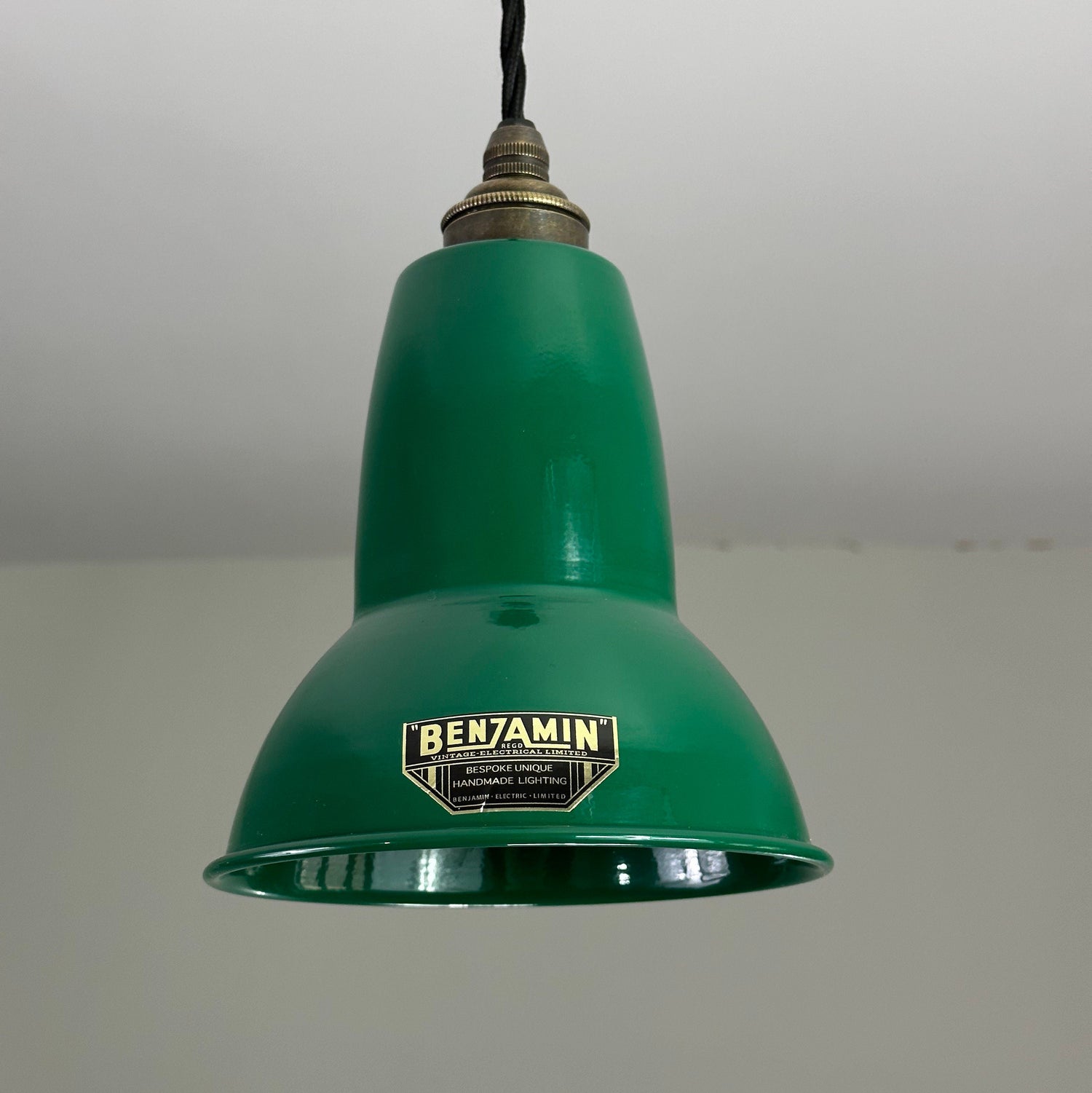 Alby ~ Racing Green Shade Pendant Set Light ~ 6 Inch