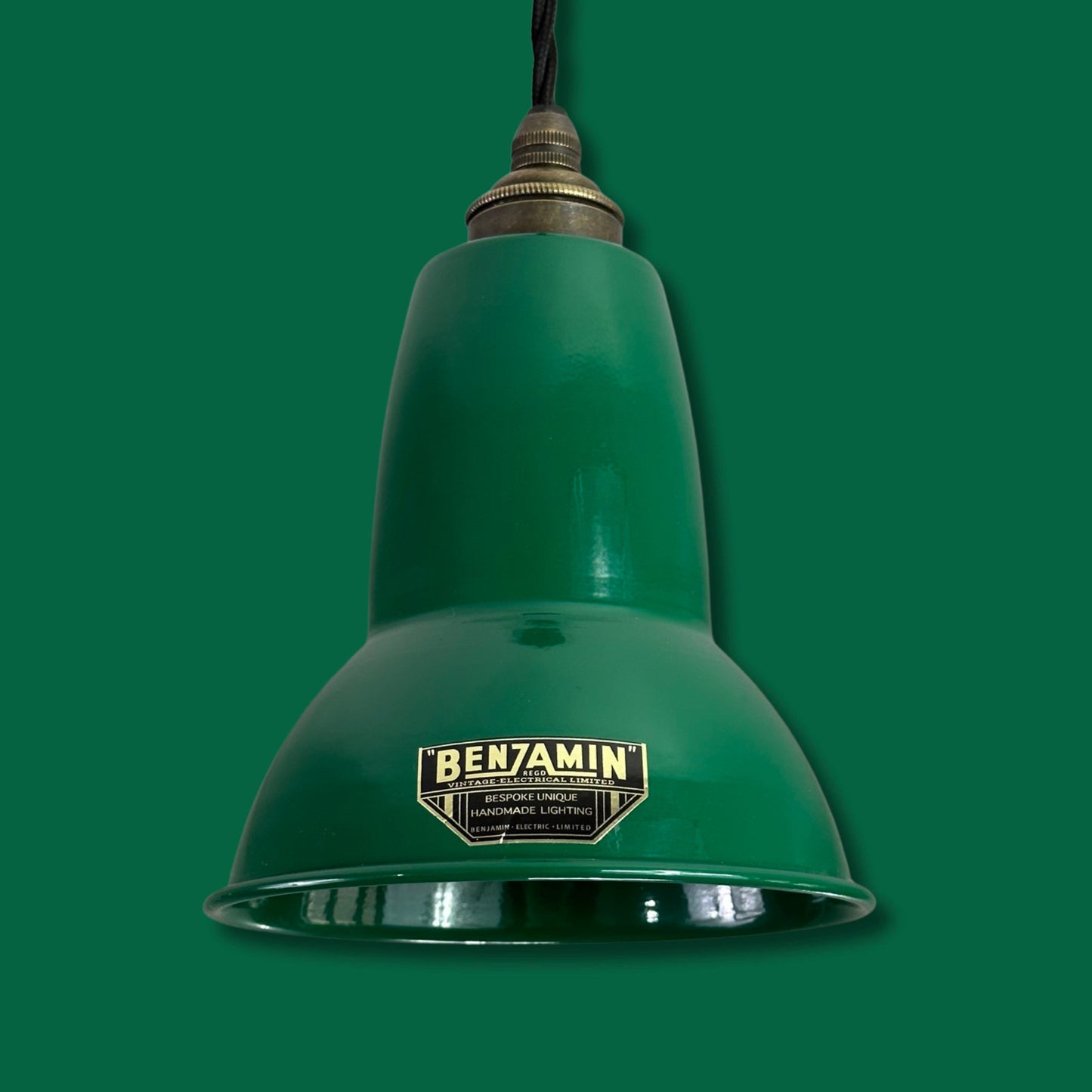 Alby ~ Racing Green Shade Pendant Set Light ~ 6 Inch