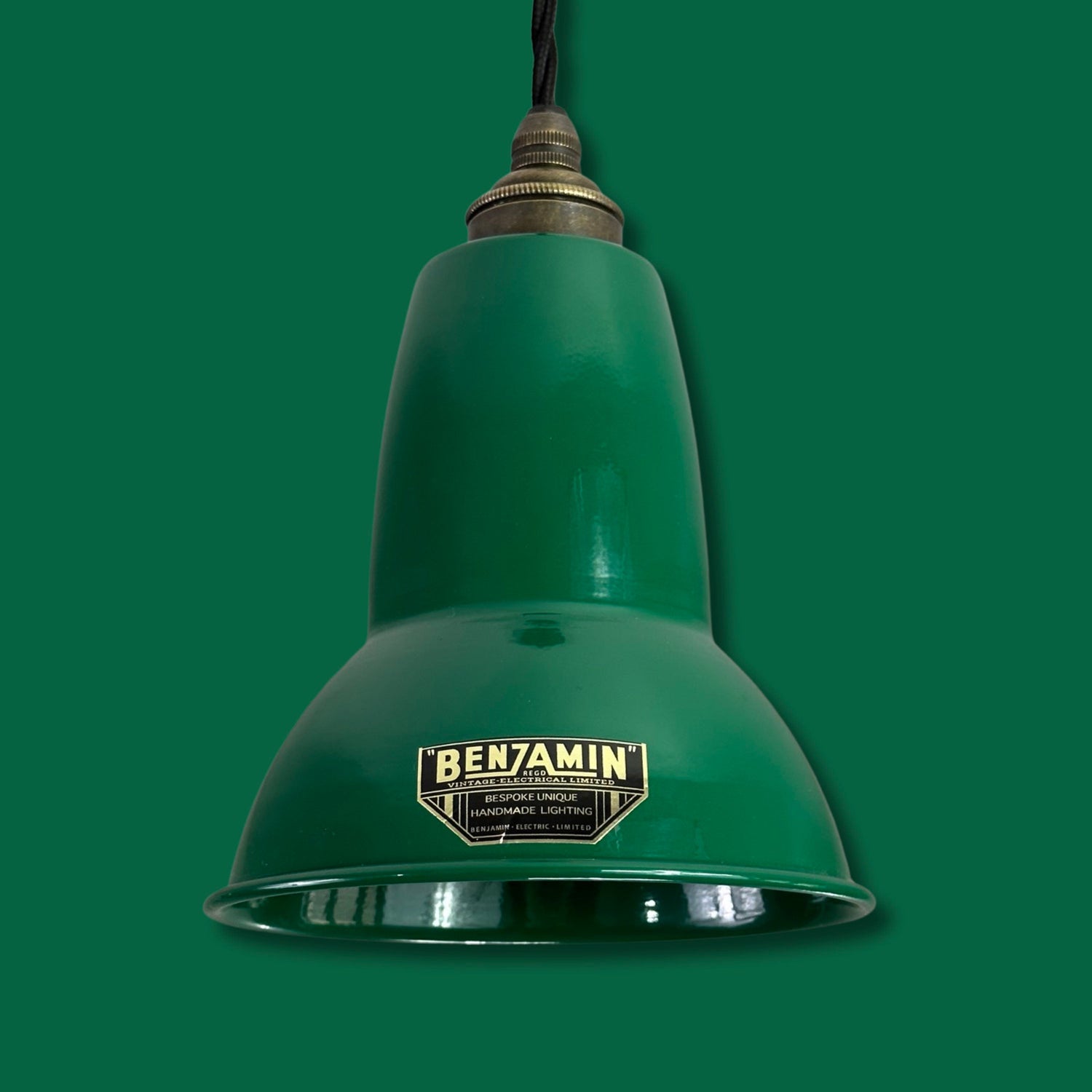 Alby ~ Racing Green Shade Pendant Set Light ~ 6 Inch