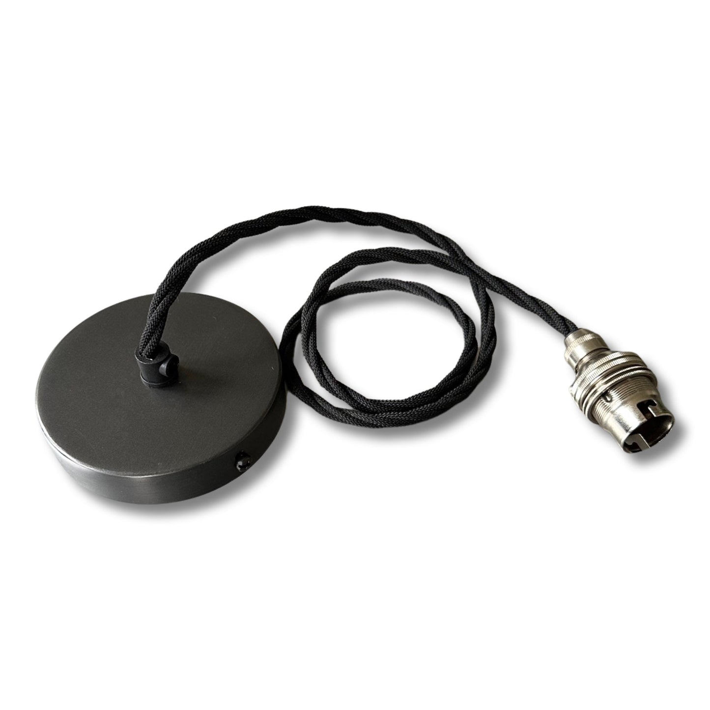 Salthouse ~ Midnight Black Dome Lampshade Pendant Set Light ~ 10 Inch