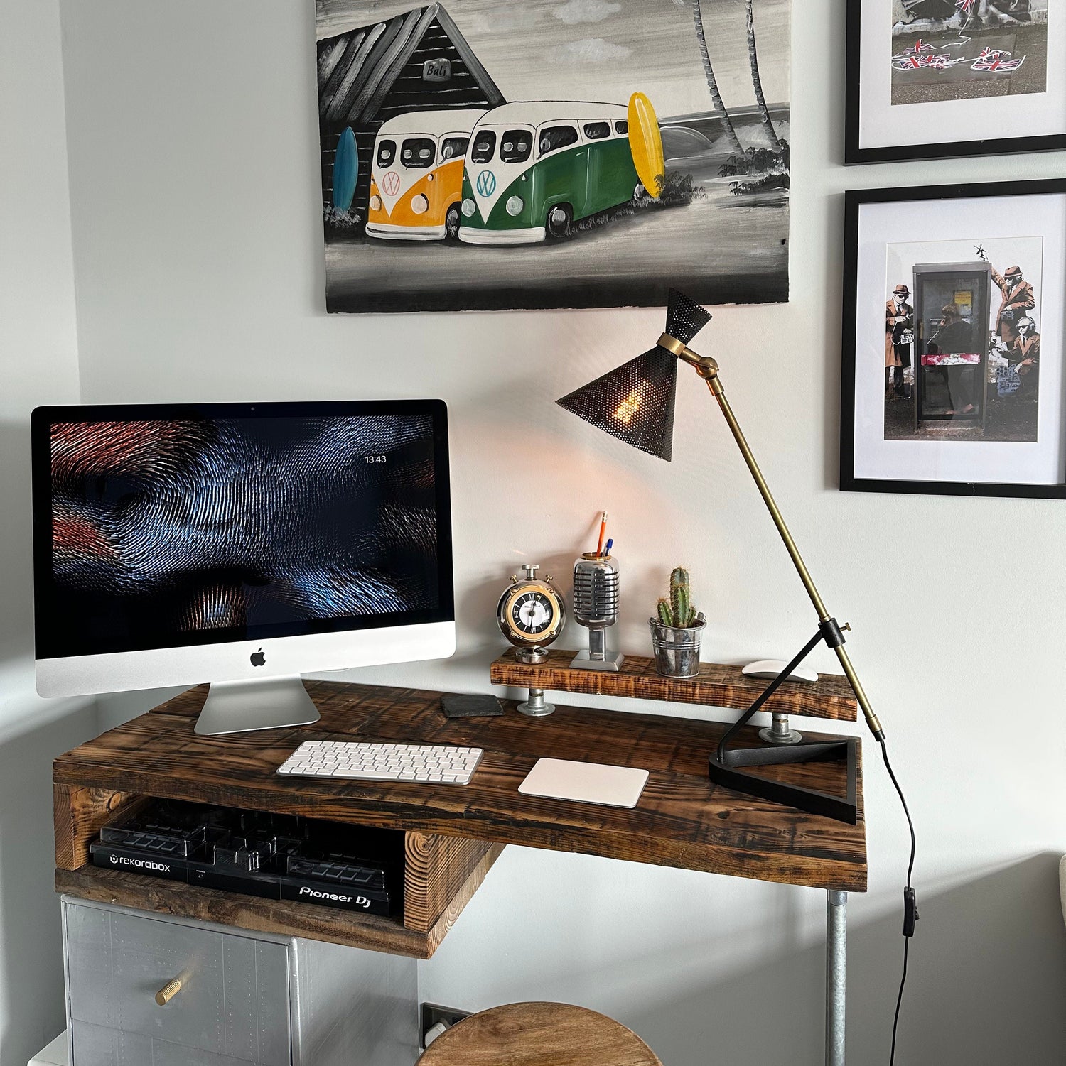 Maxlume ~ Solid Brass Table Lamp Vintage Style | Fabric Cable | Bedroom | Bedside Reading Light | Retro |