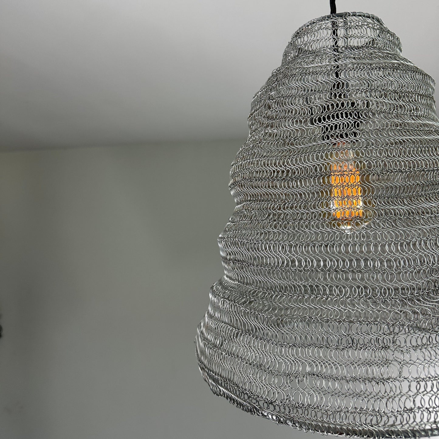 Walton ~ Beehive Large Silver Wire Mesh Lampshade Pendant Ceiling Light
