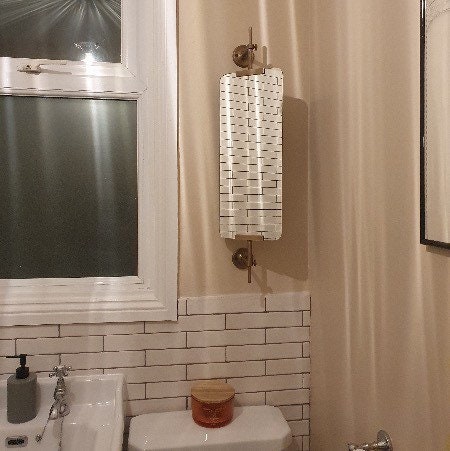 Antique Brass Portrait Mirror Handmade Swivel Wall Glass Mirror