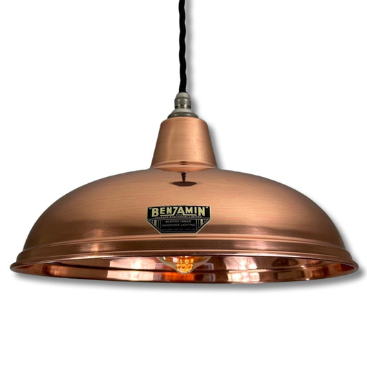 Sedgeford ~ Solid Copper Lampshade Pendant Set Ceiling Light ~ 12.5 Inch