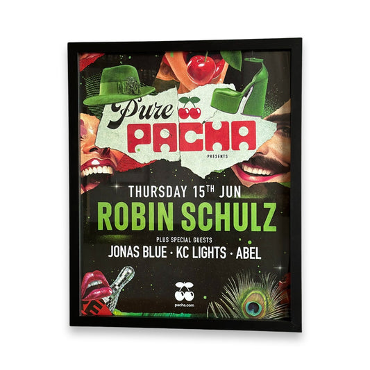 Robin Schulz ~ Genuine Pacha Ibiza Framed Dj Artwork | A3 Luxury Black Frame