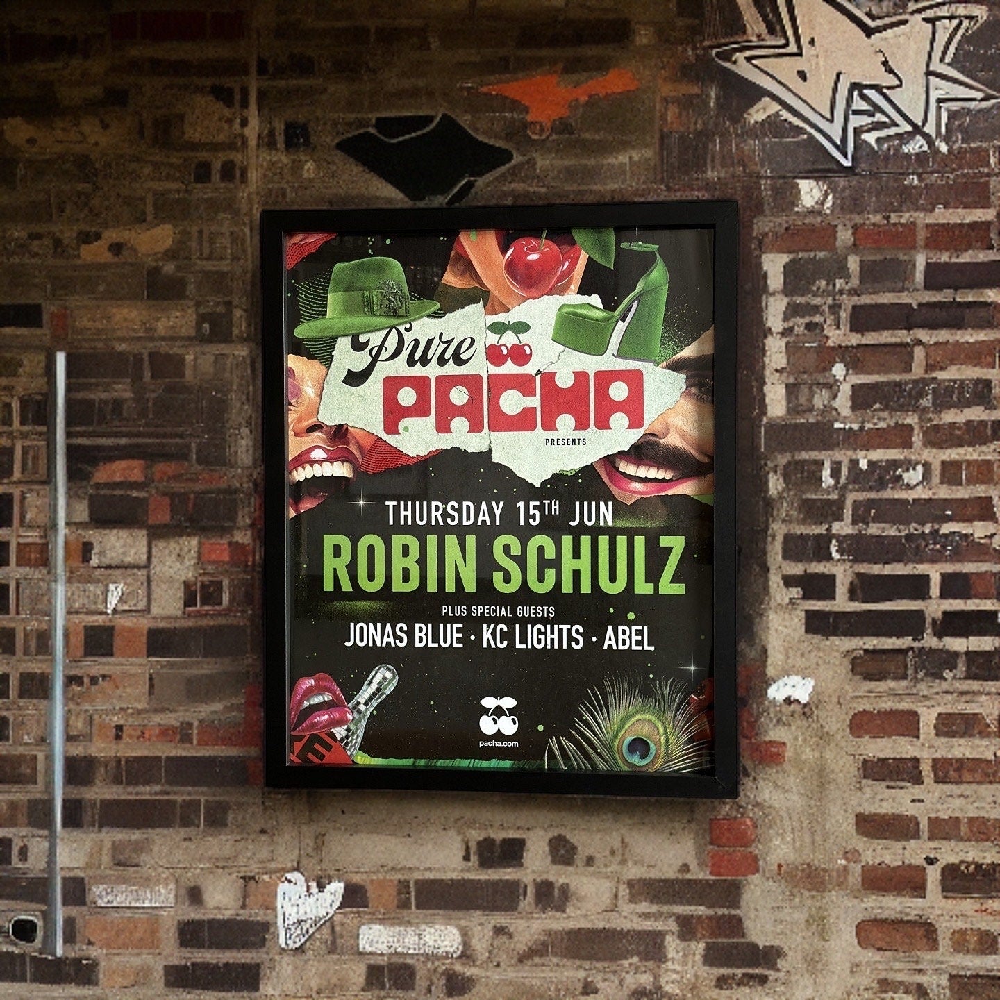 Robin Schulz ~ Genuine Pacha Ibiza Framed Dj Artwork | A3 Luxury Black Frame