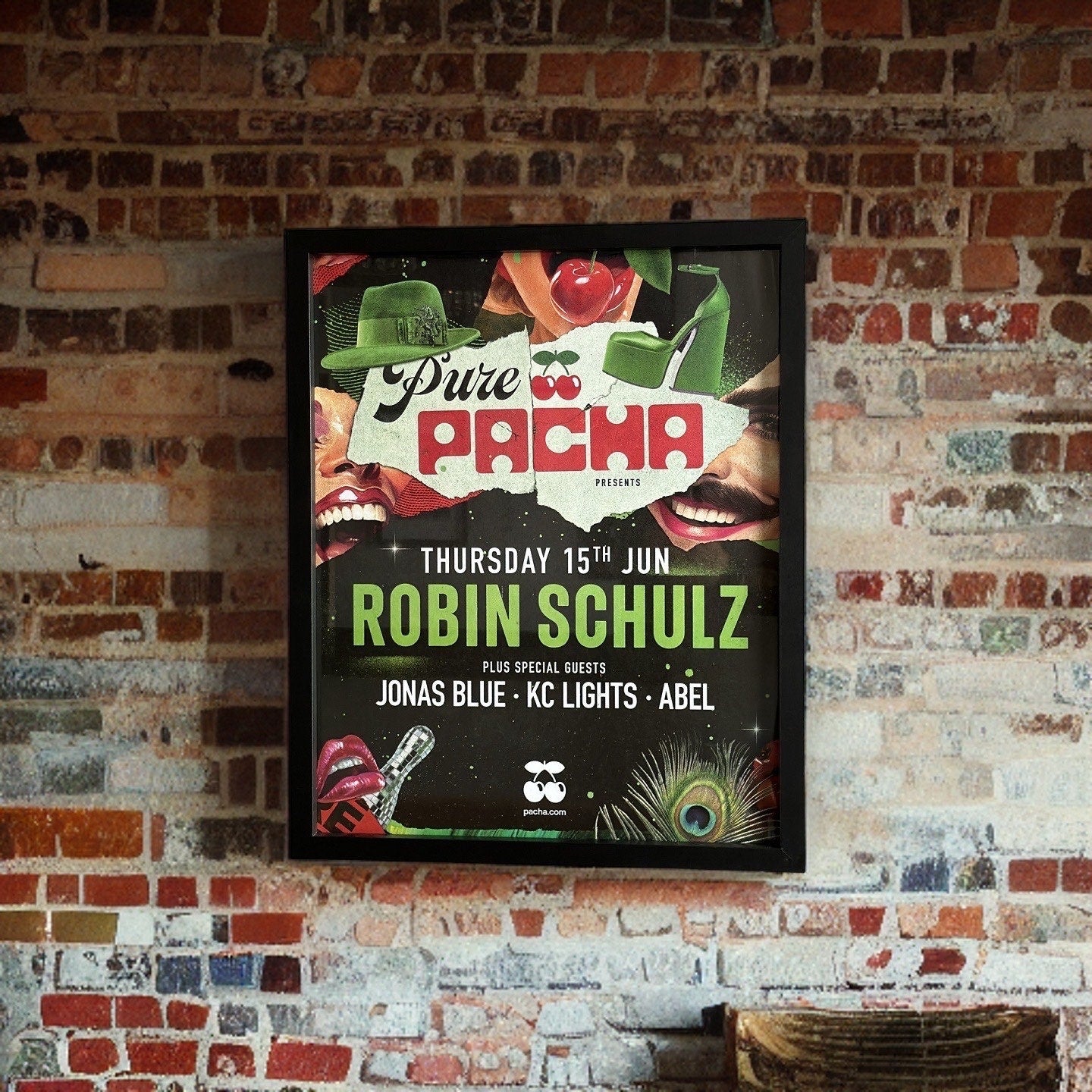 Robin Schulz ~ Genuine Pacha Ibiza Framed Dj Artwork | A3 Luxury Black Frame