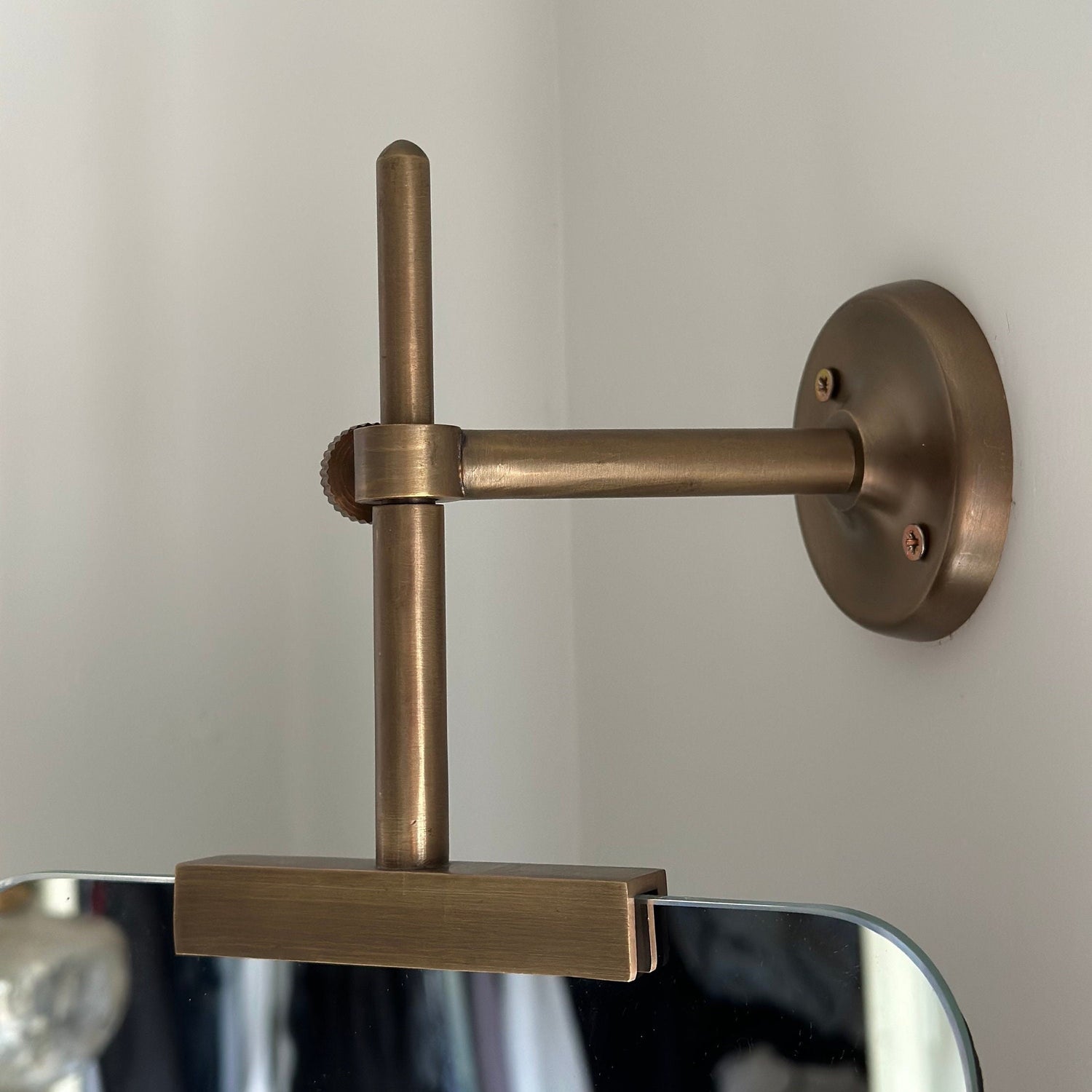 Antique Brass Portrait Mirror Handmade Swivel Wall Glass Mirror