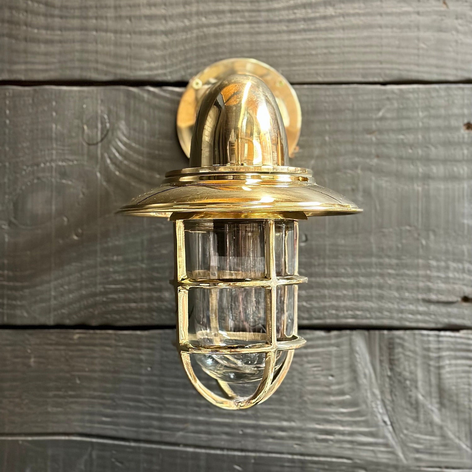 Wells ~ Bulkhead Outdoor & Bathroom Wall Light Solid Brass