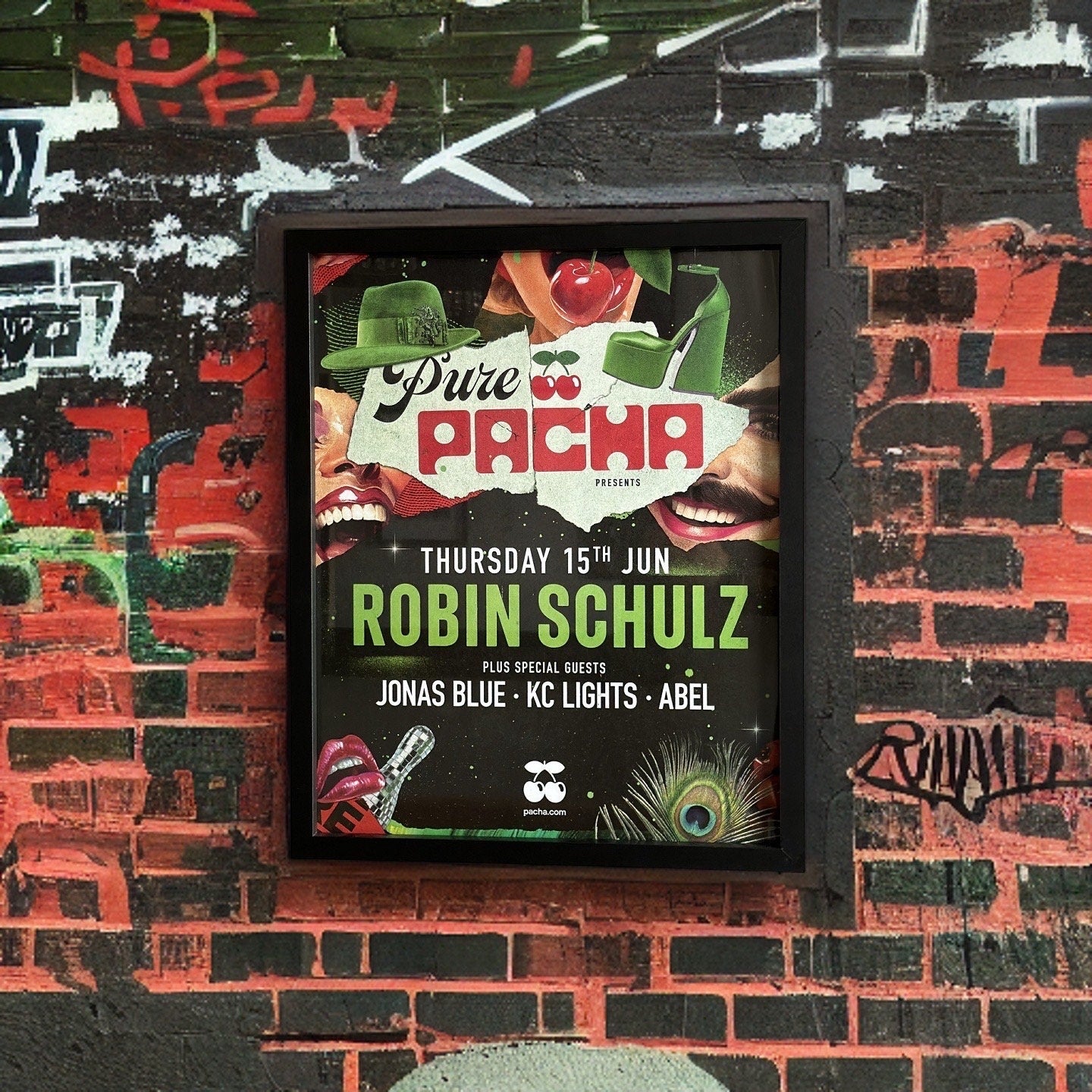 Robin Schulz ~ Genuine Pacha Ibiza Framed Dj Artwork | A3 Luxury Black Frame