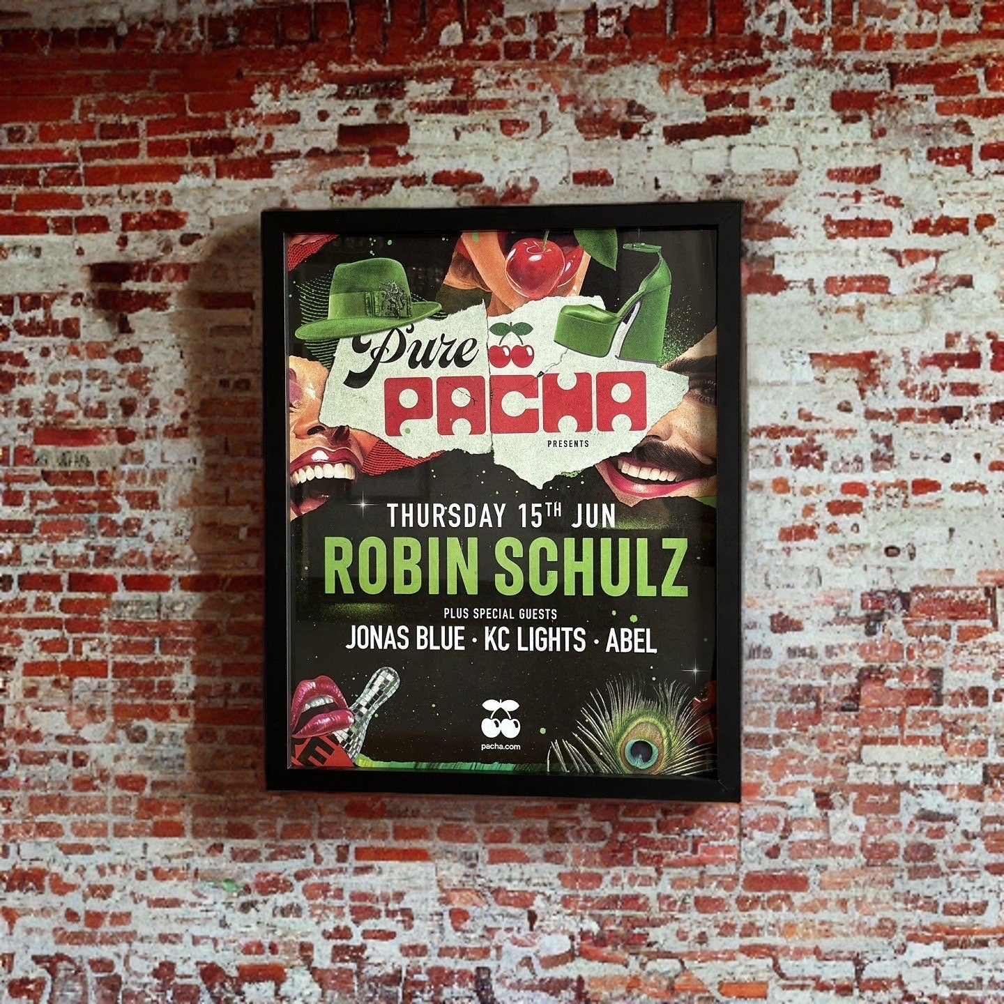 Robin Schulz ~ Genuine Pacha Ibiza Framed Dj Artwork | A3 Luxury Black Frame