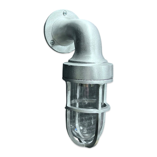 Shingham ~ Bulkhead Outdoor & Garden Wall Light | Cast Pewter | 8 Inch
