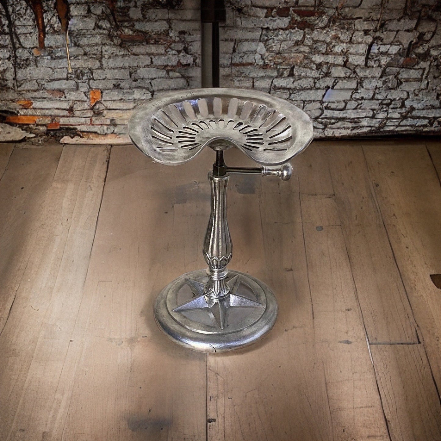 Tractor Seat Industrial Solid Bar Stool | Vintage Style | Solid Cast Metal | Floor Standing