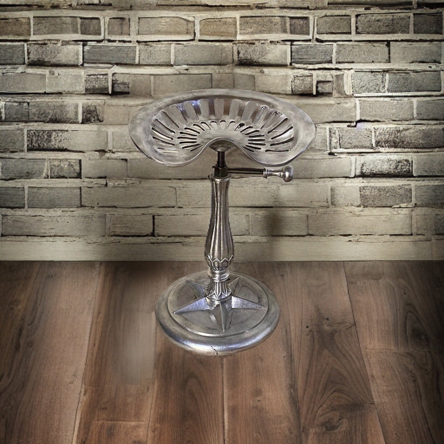 Tractor Seat Industrial Solid Bar Stool | Vintage Style | Solid Cast Metal | Floor Standing