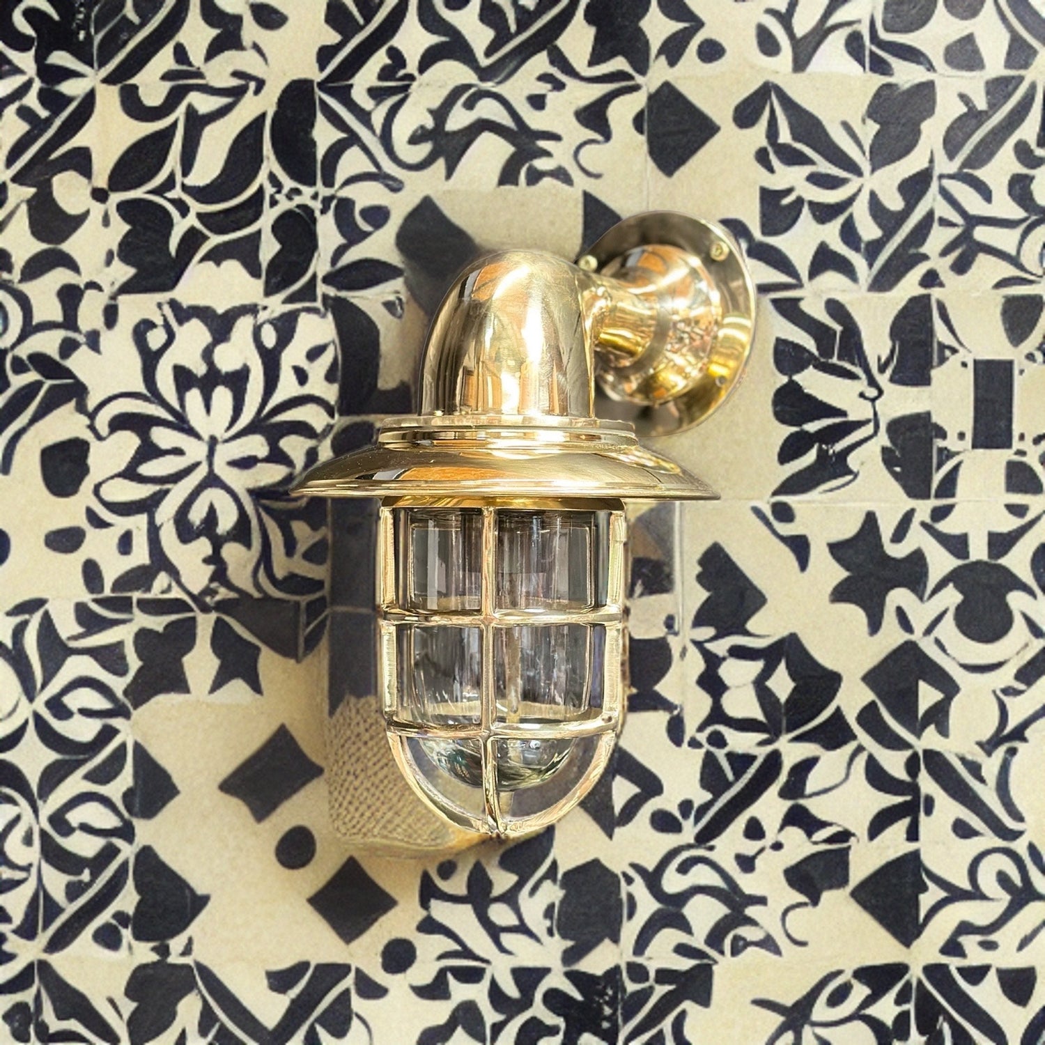 Wells ~ Bulkhead Outdoor & Bathroom Wall Light Solid Brass