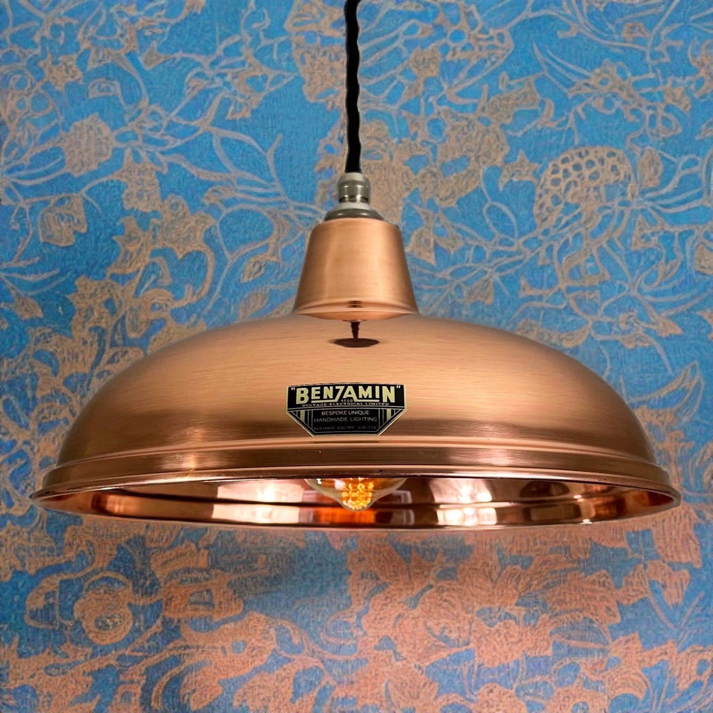 Sedgeford ~ Solid Copper Lampshade Pendant Set Ceiling Light ~ 12.5 Inch