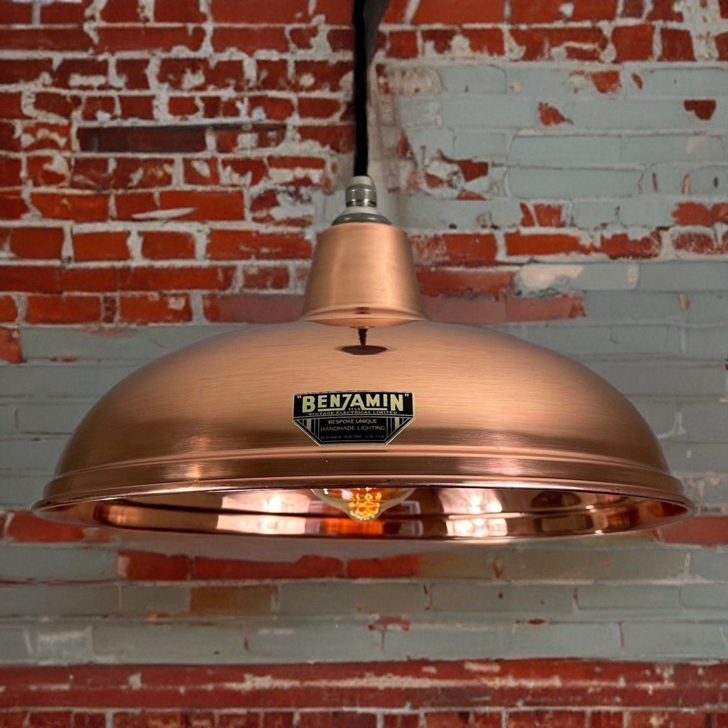 Sedgeford ~ Solid Copper Lampshade Pendant Set Ceiling Light ~ 12.5 Inch