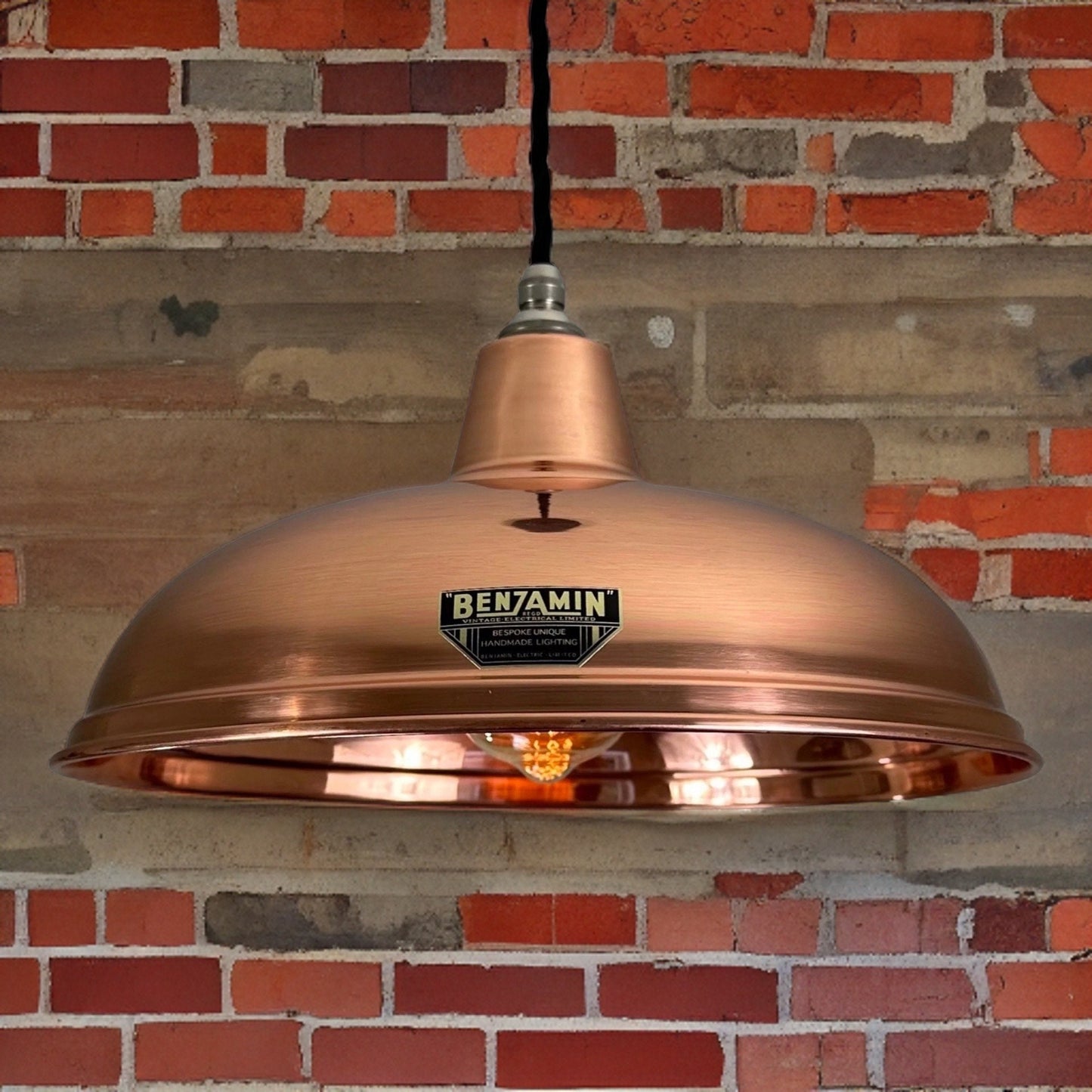 Sedgeford ~ Solid Copper Lampshade Pendant Set Ceiling Light ~ 12.5 Inch