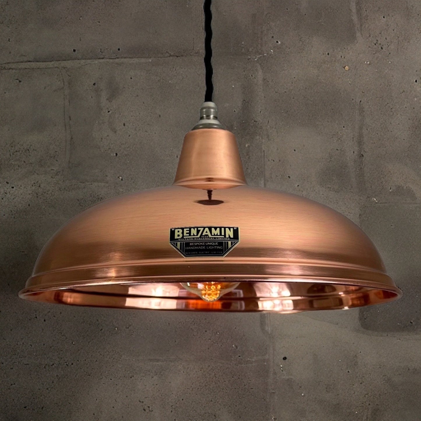 Sedgeford ~ Solid Copper Lampshade Pendant Set Ceiling Light ~ 12.5 Inch