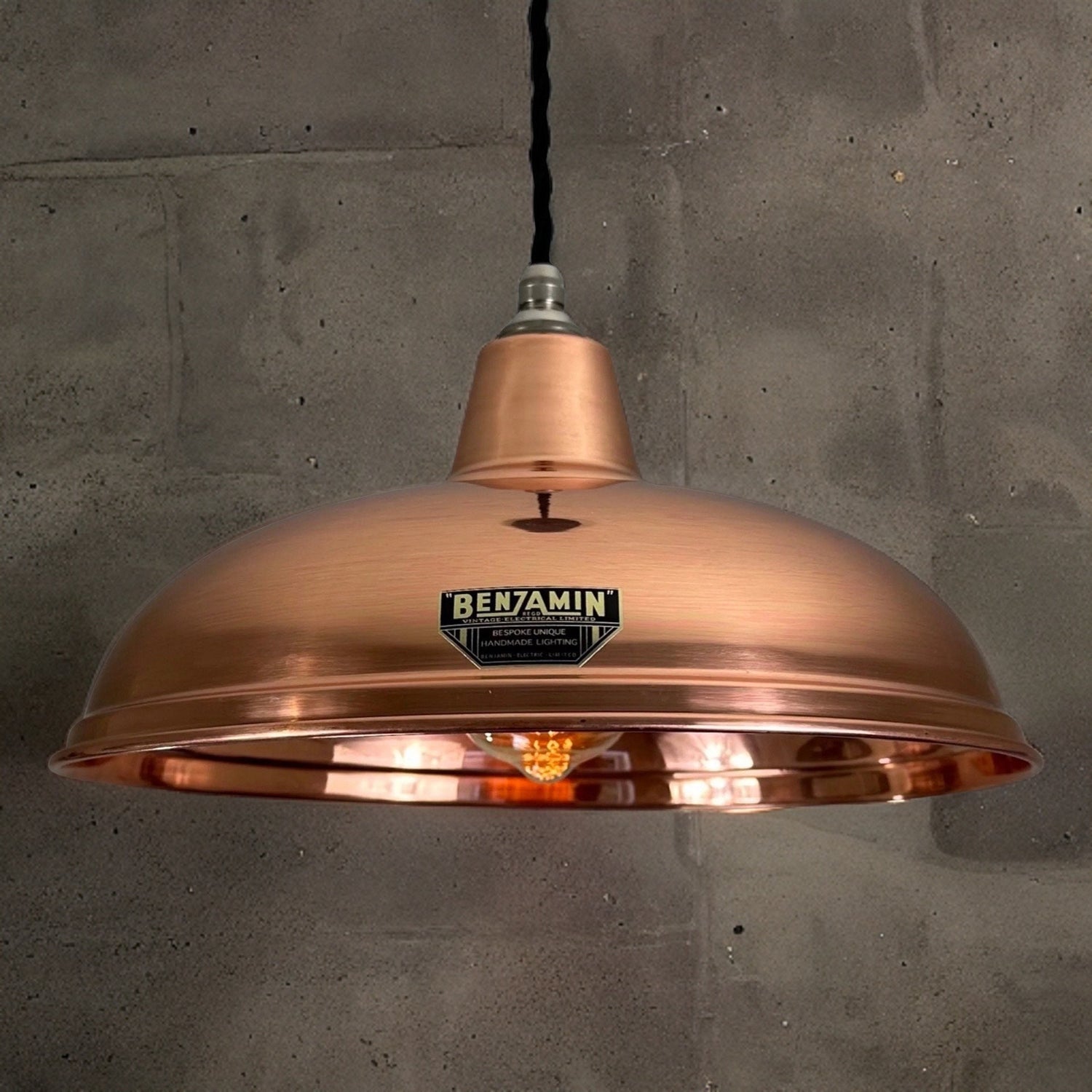Sedgeford ~ Solid Copper Lampshade Pendant Set Ceiling Light ~ 12.5 Inch