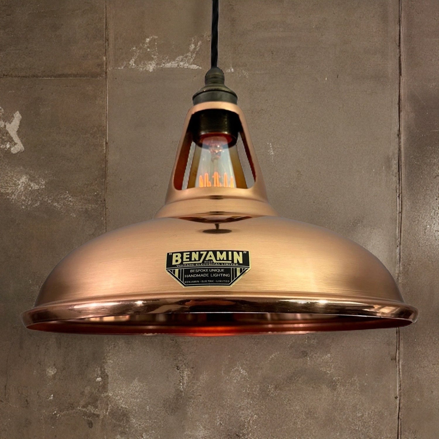 Cawston - Genuine Solid Copper Slotted Lampshade Pendant Ceiling Light - 11 Inch