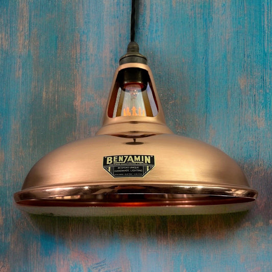 Cawston - Genuine Solid Copper Slotted Lampshade Pendant Ceiling Light - 11 Inch