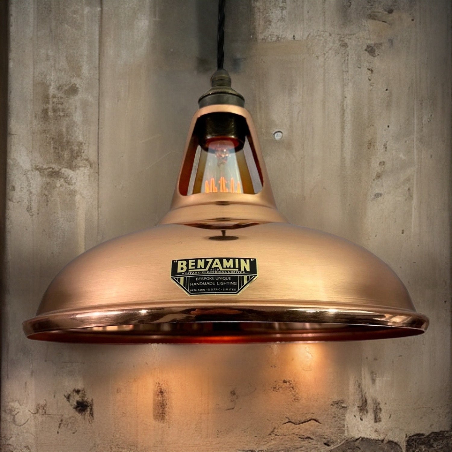 Cawston - Genuine Solid Copper Slotted Lampshade Pendant Ceiling Light - 11 Inch