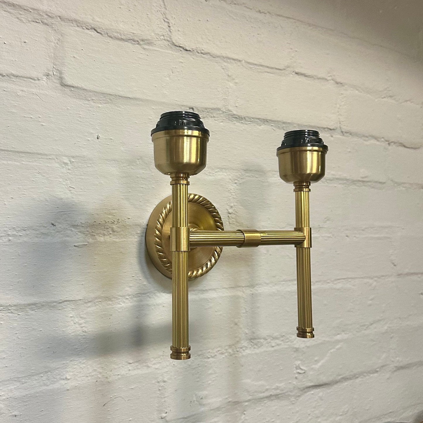 Felbrigg ~ Double Antique Brass Wall Sconce Industrial Vintage Light | Dining Room | Kitchen Table