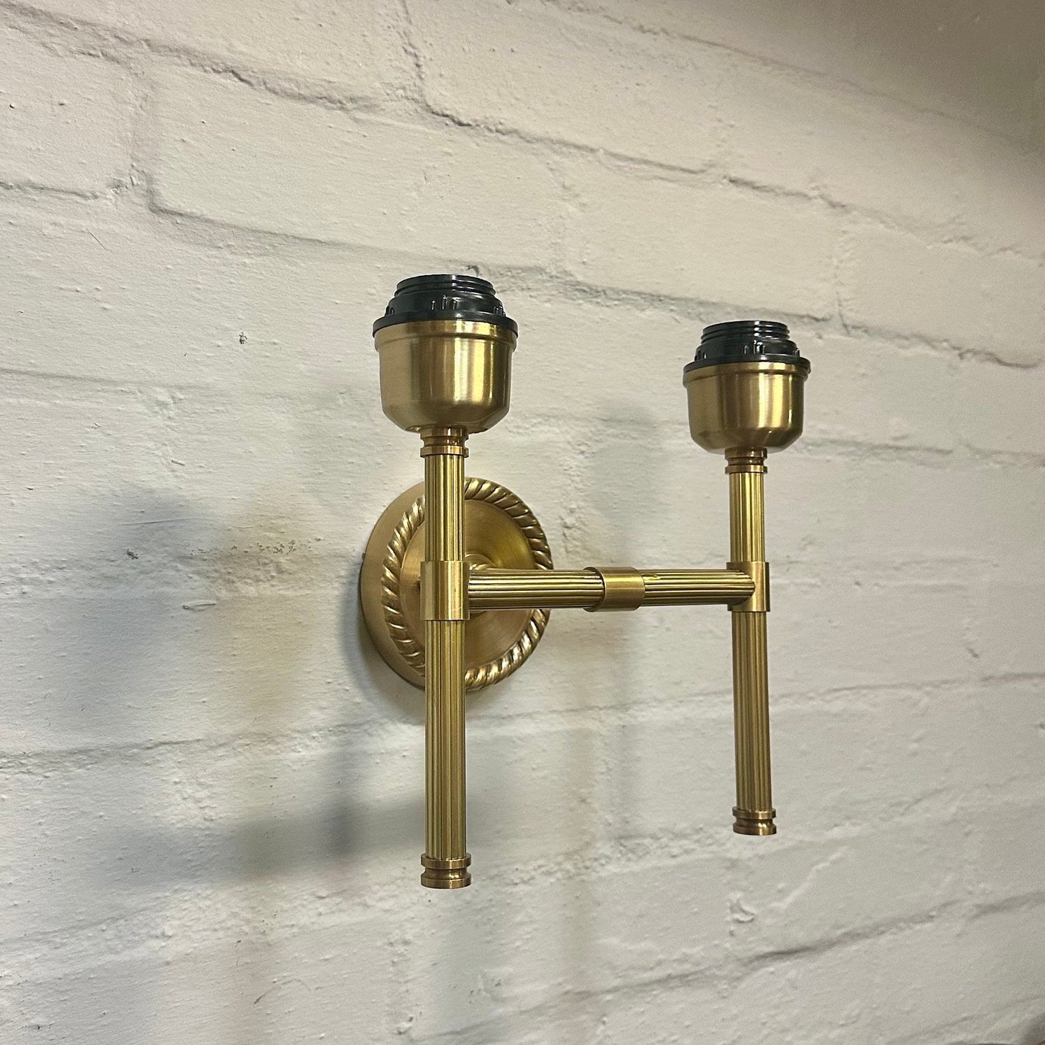 Felbrigg ~ Double Antique Brass Wall Sconce Industrial Vintage Light | Dining Room | Kitchen Table