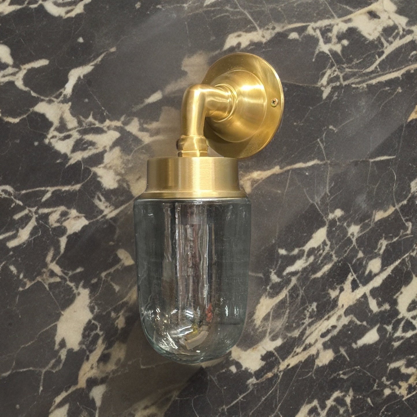 Paston ~ Bulkhead Outdoor & Bathroom Sconce Wall Light Solid Brass | 11.5 Inch