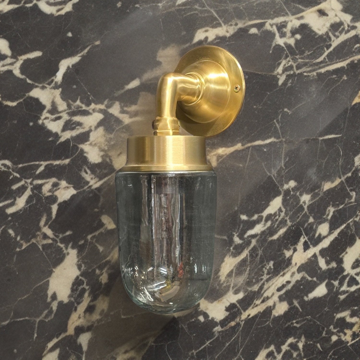 Paston ~ Bulkhead Outdoor & Bathroom Sconce Wall Light Solid Brass | 11.5 Inch