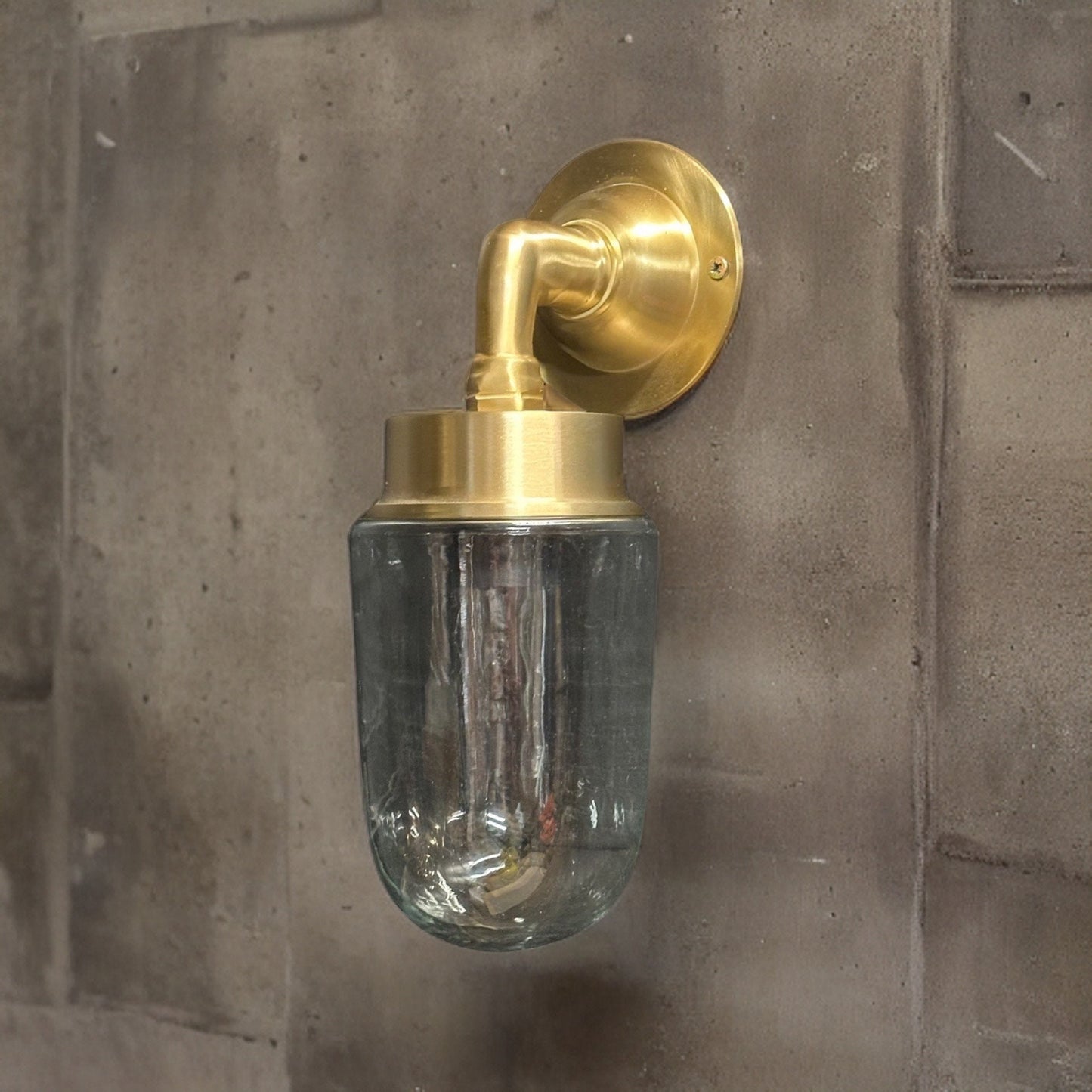 Paston ~ Bulkhead Outdoor & Bathroom Sconce Wall Light Solid Brass | 11.5 Inch