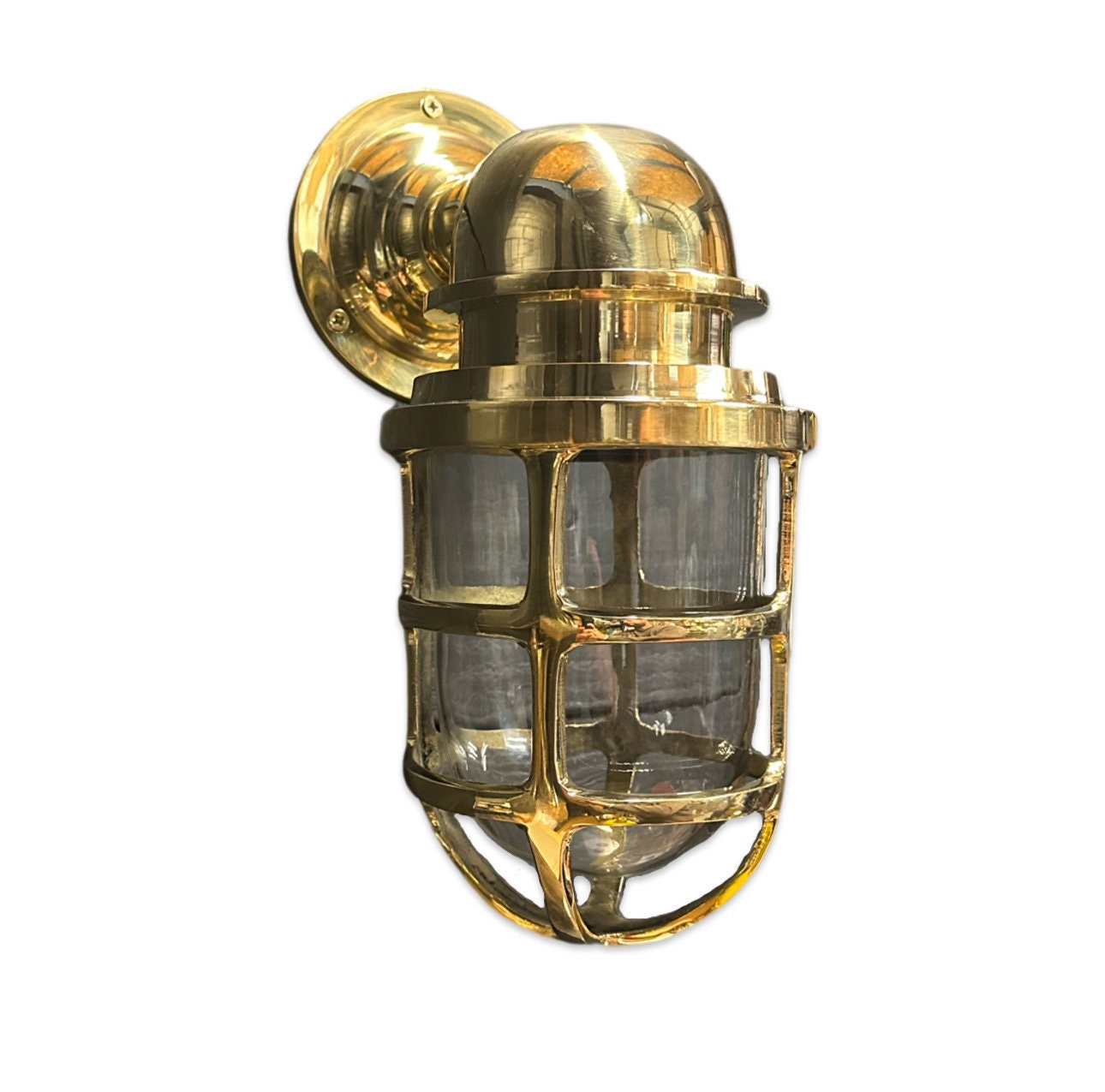 Keswick ~ Bulkhead Outdoor & Bathroom Sconce Wall Light Solid Brass | 7 Inch